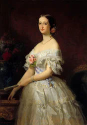 Az Imperatrice Eugenie (1826-1920) portréja. Edouard Louis Dubufe (1820-1883) festménye