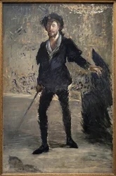 Jean Baptiste Faure (1830-1914) Ambroise Thomas (1811-1896) Hamlet című operájában. Edouard Manet (1832-1883) festménye, Olaj, vászon