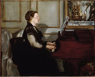 Madame Manet (Suzanne Leenhoff) portréja a zongoránál (olaj, vászon).