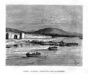 Campeche, Yucatan, Mexikó, 19. század