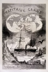 Frontispice „Grant kapitány gyermekei”, Jules Verne