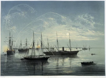 G. Nicole a Szuezi-csatorna felavatása. 1869