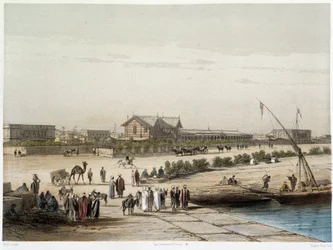 A csatorna jelenete és képe a Szuezi-csatorna felavatásában, G. Nicole. 1869