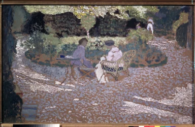 ""A kertben"" (A kertben) Edouard-Jean (Edouard Jean) Vuillard (1868-1940) festménye 1895-1898 Nabis Puskin Szépművészeti Múzeum, Moszkva