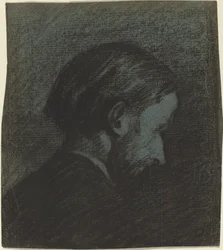 Egy szakállas férfi feje, 1889.