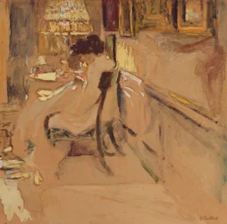 Madam Hessel Varrás a lámpa alatt, 1905 körül