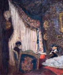 Madame Hessel és Madame Aron varrnak az ormessoni szalonban, 1902 körül (olaj, vászon)
