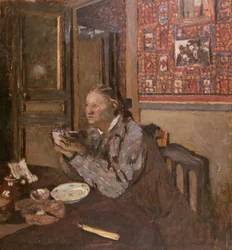 Madame Vuillard egy tállal, 1898