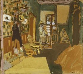 Hessel asszony a folyosón, 1909 körül