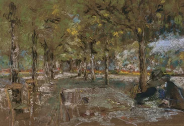 Olvasás a fák alatt Amfreville-ben, 1906 körül