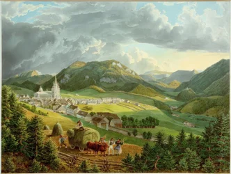 Mariazell a Bürgeralpéből