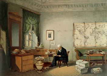 Alexander von Humboldt báró (1769-1859) dolgozószobájában