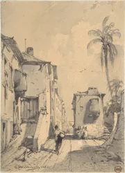 Keleti utcai jelenet