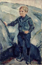 Fiú kékben, 1900 körül