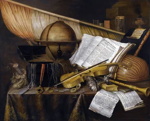 Vanitas csendélet – Edwaert Collier (1642-1708) peinture