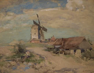 A szélmalom, 1900-2004 körül (akvarell)