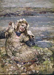 A tengerparton (olaj, vászon)