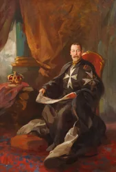 Tanulmány V. György király portréjához (olaj a fedélzeten)