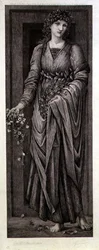 Flora, Eugene Gaujean (1850-1900) metszete, kiadó: Thomas Agnew & Sons