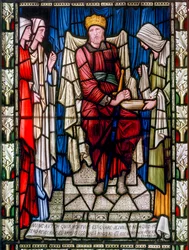 David Consoled, 1896 körül (ólomüveg)