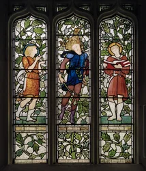 Knotty Ash, St John The Evangelist, Morris Marshall & Faulkner & Co, Edward Burne-Jones, Samuel, Absalom és Timothy, 1872