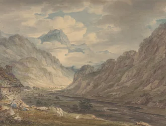 A Honister-hágó a Gatesgarth Farmból, Gatesgarthdale, Lake District, 1789-1804.