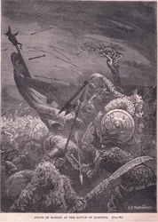 Harold halála a hastingsi csatában i.sz. 1066-ban