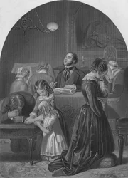 Családi istentisztelet, 1870