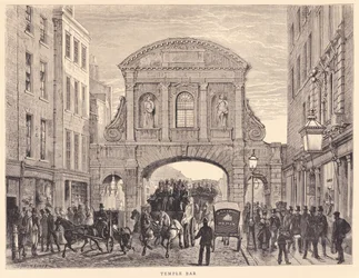 Temple Bar in Fleet Street, 1870 körül