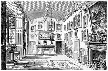 A Charlecote Park nagyterme, Warwickshire, 1885.