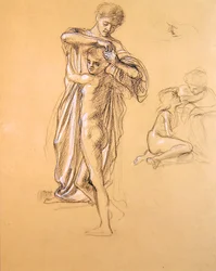 Study for Idle Fears (I), 1893 (kréta papíron)