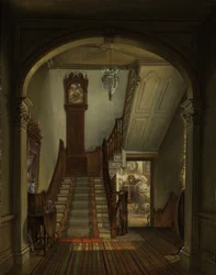 Régi óra a lépcsőn, 1868
