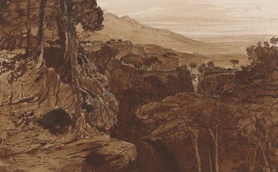 Bavella, Korzika, 1868 körül (toll és tinta mosással papíron)