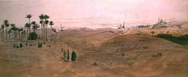 Kairó (toll és tinta és akvarell papíron)