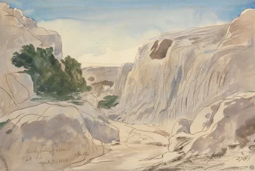 Mosta sziklás völgye, Málta, 14:15 (1866. április 3.)