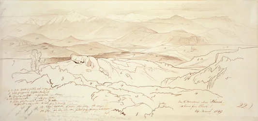 Kilátás a hegyekről Phonia felett, 1849