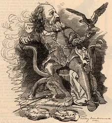 Alfred Tennyson (1809-1893) angol költő rajzfilmje