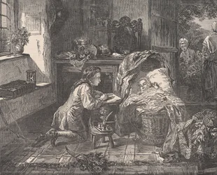 Benjamin West első erőfeszítése a művészetben, az Illustrated London News-tól, 1849. május 12.