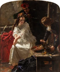 Charlotte Corday a Conciergerie börtönében, 1862.