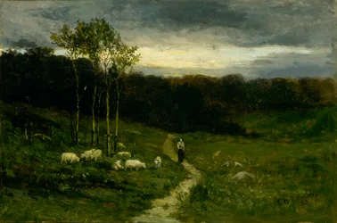 Nő sétál az ösvényen, 1882.