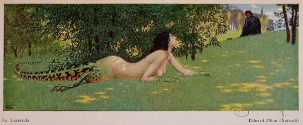 Lucertola (félig nő, félig zöld gyík), 1908