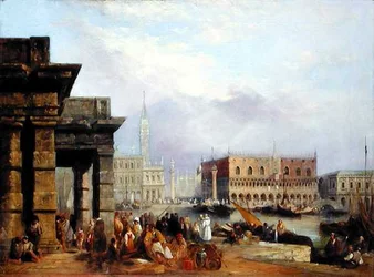 Kilátás Velencére (olaj, vászon)