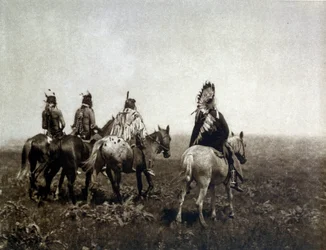 Indiai harcos (The Apsaroke) a síkságon lovagol