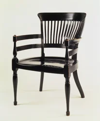 Fotel, gyártó: James Peddle, 1880 körül (ebonizált fa)