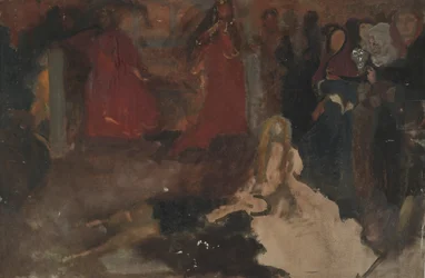 Kompozíciós tanulmány a Hamlet színjátékához, III. felvonás, II. jelenet