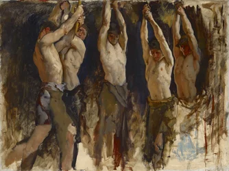 Men at anvil, tanulmány a Vulkán szelleméhez, 1904-8