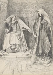 Rebecca és Rowena, illusztráció az Ivanhoe-hoz