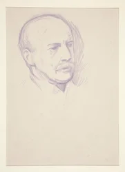 Tanulmány, férfi portréfeje, portré VII. Eduárd koronázásához
