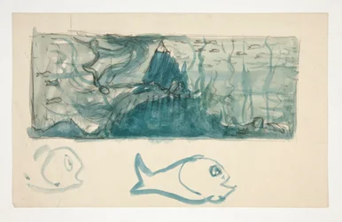 Víz alatti jelenet - azonosítatlan illusztráció