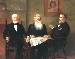 Charles Edwin Wilbour két unokatestvérrel (olaj, vászon)